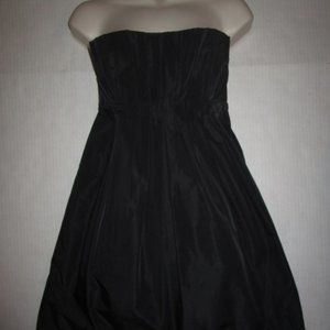 BCBG Black Satin After 5 Dress ~ 8 ~ EUC